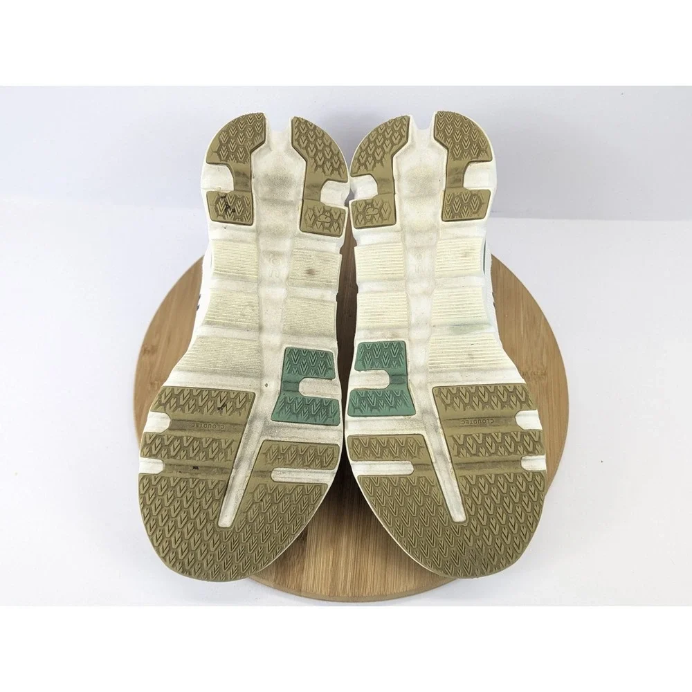 On Cloud Cloudrunner 2 Mens 12.5 M White Green Running Shoes Athletic Sneakers